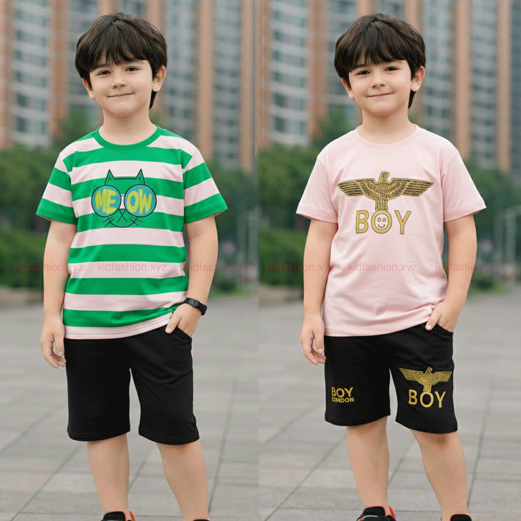 Stylish cotton t-shirt and pant combo for boys=HZ-566