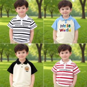 Stylish cotton Polo t-shirt combo for boys=HZ-594