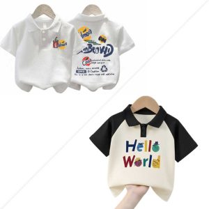 Stylish cotton Polo t-shirt combo for boys=HZ-602