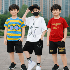 Stylish cotton t-shirt and pant combo for boys=HZ-554