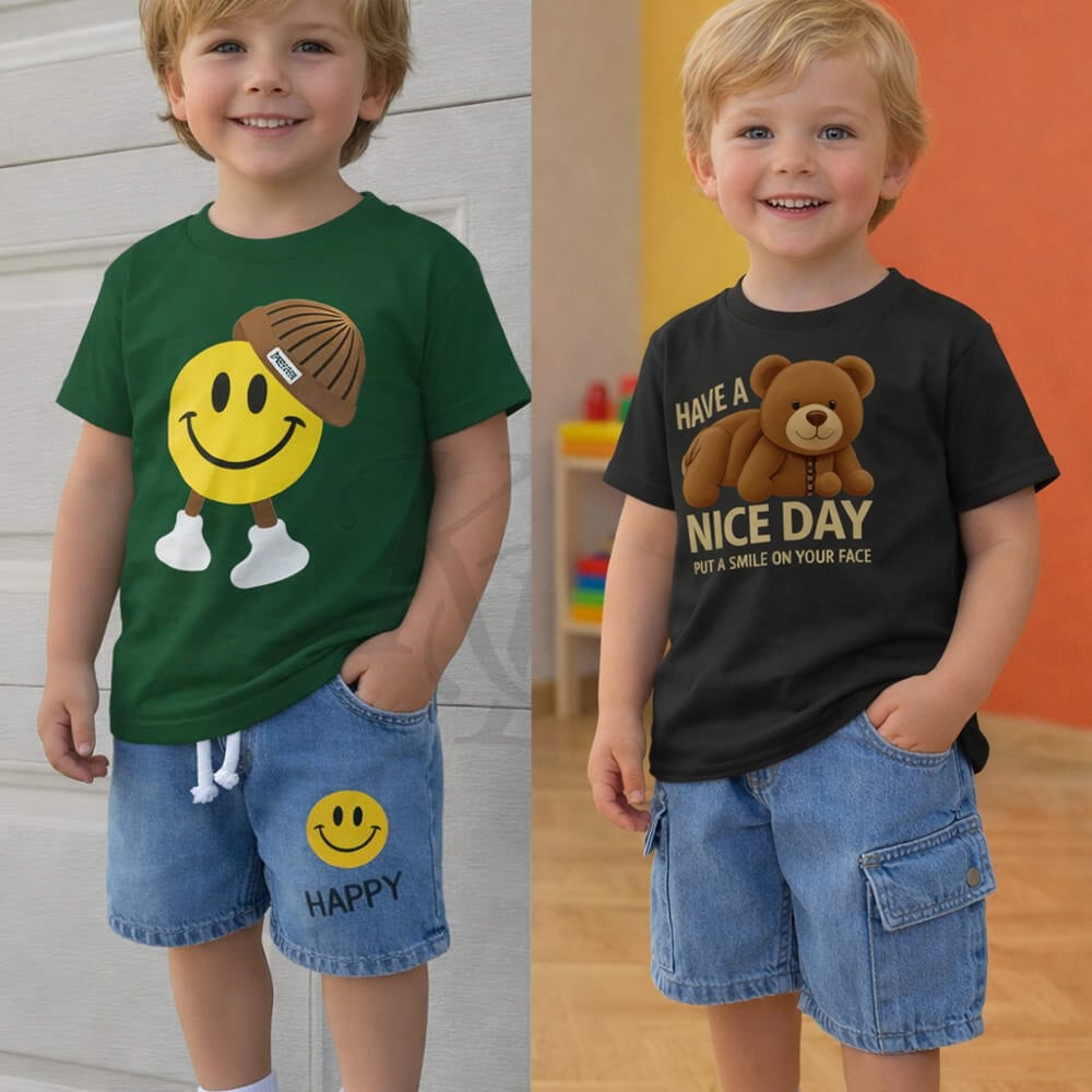 Premium Quality T-Shirt And Jeans Pant Combo Set For Baby=WH-129