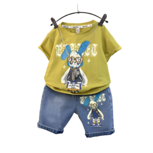 Premium Quality T-Shirt And Jeans Pant Combo Set For Baby=WH-124