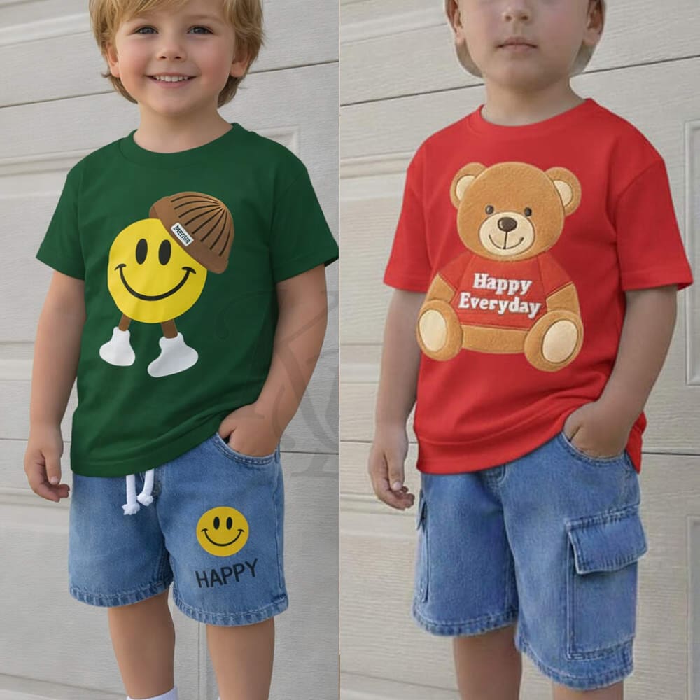 Premium Quality T-Shirt And Jeans Pant Combo Set For Baby=WH-132