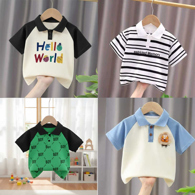 Stylish cotton Polo t-shirt combo for boys=HZ-614