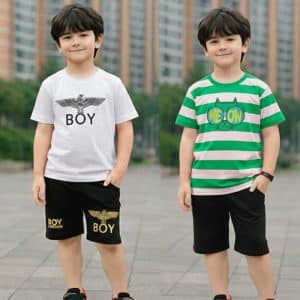 Stylish cotton t-shirt and pant combo for boys=HZ-561