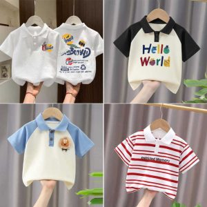 Stylish cotton Polo t-shirt combo for boys=HZ-646