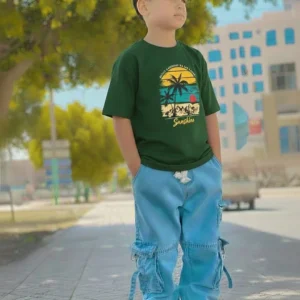 Denim Pant & DTF T-shirt set=WH-166