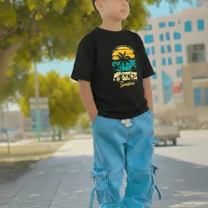 Denim Pant & DTF T-shirt set=WH-162