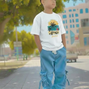 Denim Pant & DTF T-shirt set=WH-163