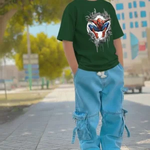 Denim Pant & DTF T-shirt set=WH-164