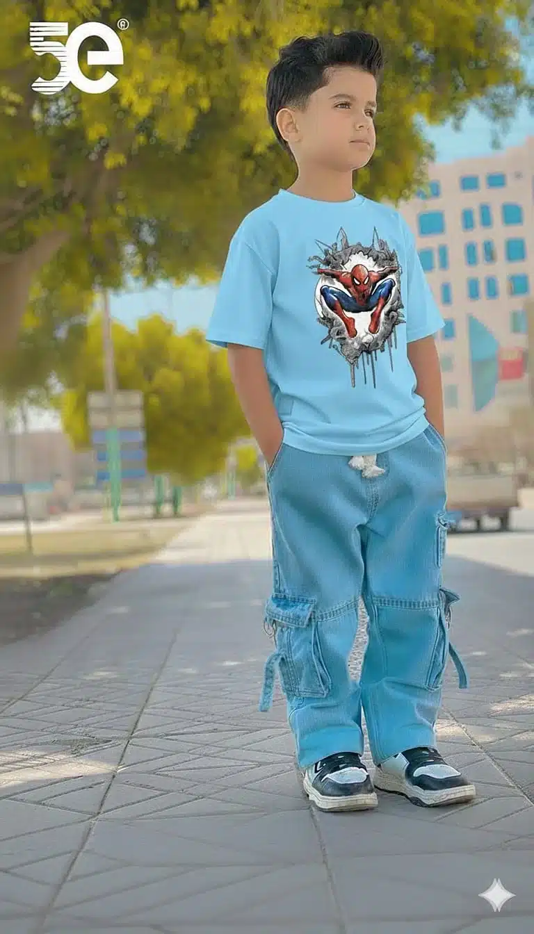 Denim Pant & DTF T-shirt set=WH-160