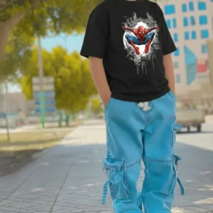 Denim Pant & DTF T-shirt set=WH-159