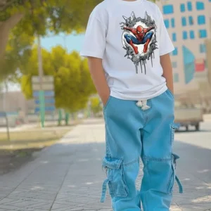 Denim Pant & DTF T-shirt set=WH-158