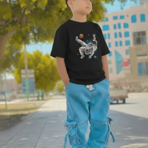 Denim Pant & DTF T-shirt set=WH-154