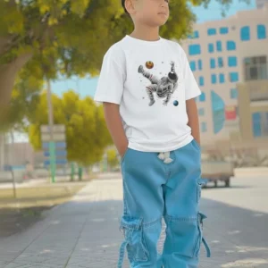 Denim Pant & DTF T-shirt set=WH-153