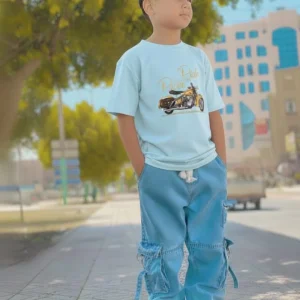 Denim Pant & DTF T-shirt set=WH-148