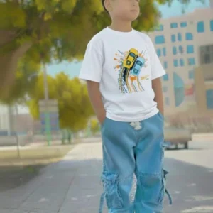 Denim Pant & DTF T-shirt set=WH-143