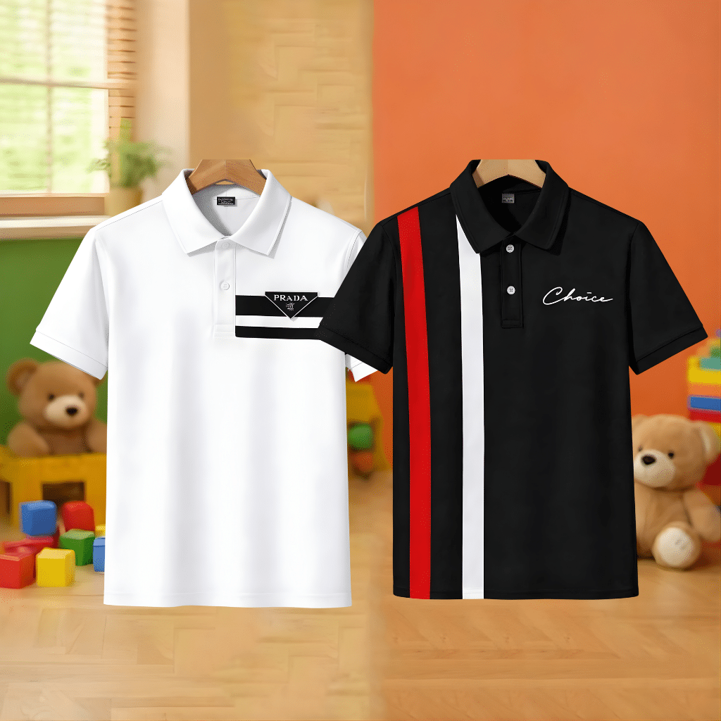 Stylish cotton Polo t-shirt combo for boys=TN-103