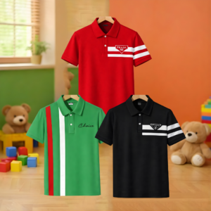 Stylish cotton Polo t-shirt combo for boys=TN-120
