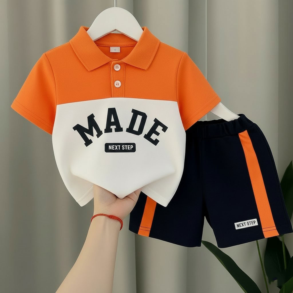 TMF-12 POLO T SHIRT & PANT COMBO 2 PCS (orange made)