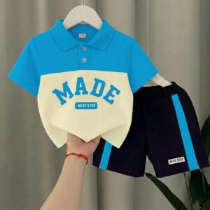 TMF-6 POLO T SHIRT & PANT COMBO 2 PCS (sky blue made)