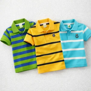 TMF-547 POLO T SHIRT Combo 3pcs-(parrot/yellow/deep sky-blue)