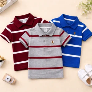 TMF-560 POLO T SHIRT Combo 3pcs-(maroon/grey/royal blue)
