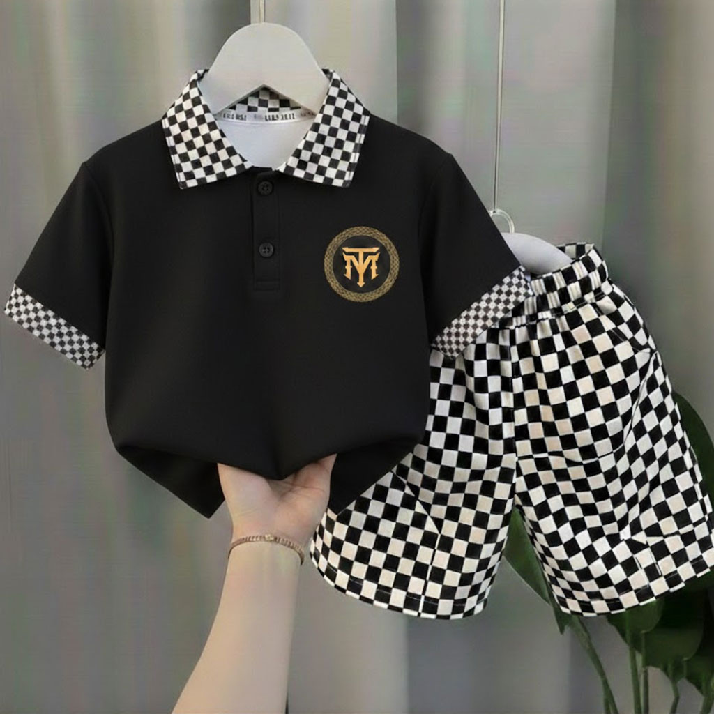 TMF-18 POLO T SHIRT & PANT COMBO 2 PCS (tm-black)