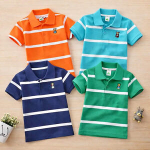 TMF-626 POLO T SHIRT Combo 4pcs-(orange/deep sky-blue/navy/green)