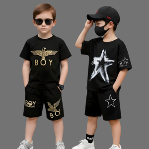 2 set Stylish cotton t-shirt and pant combo for boys-JS-98