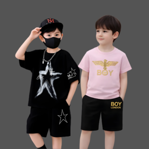 2 set Stylish cotton t-shirt and pant combo for boys-JS-96