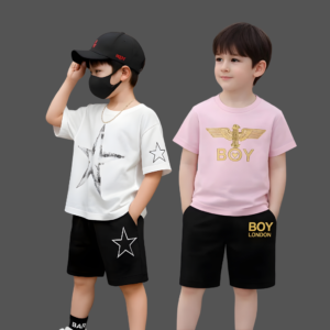 2 set Stylish cotton t-shirt and pant combo for boys-JS-95