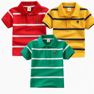 TMF-506 POLO T SHIRT Combo 3pcs-(red,yellow,green)
