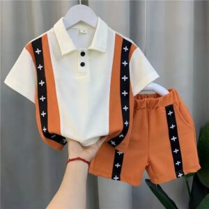 TMF-14 POLO T SHIRT & PANT COMBO 2 PCS (orange tara)