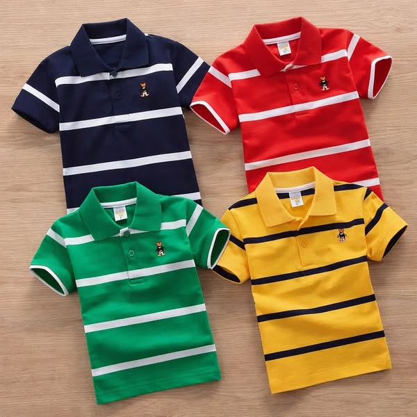 Polo T-Shirt Combo 4pcs-(black,red,green,yellow)